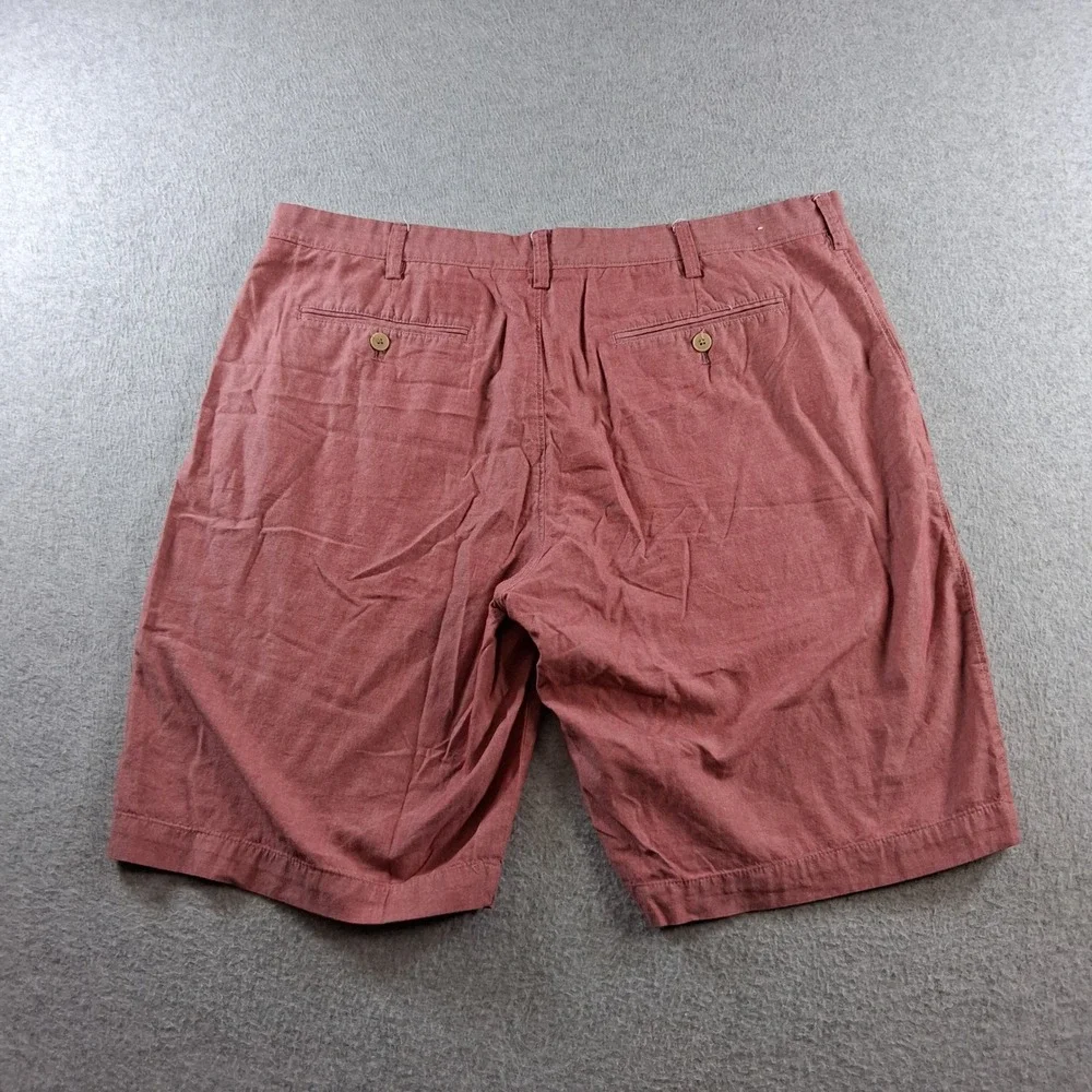 J. Crew Chino Shorts 40 Red Salmon Classic Fit Cotton Flat Front Lightweight